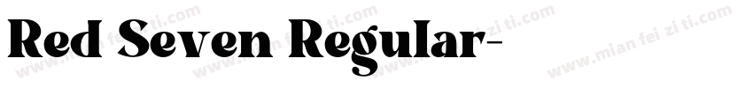 Red Seven Regular字体转换